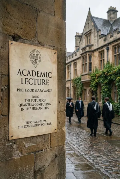 University lecture poster