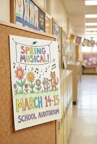 School play announcement