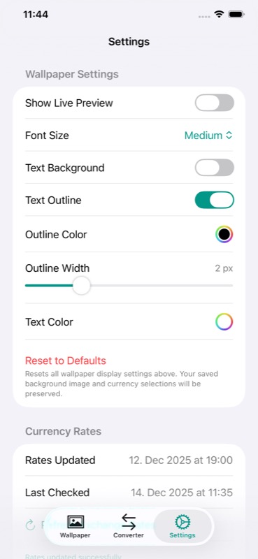 Settings & Customization