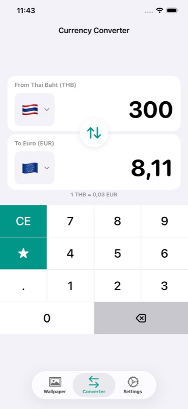 Currency Converter Interface